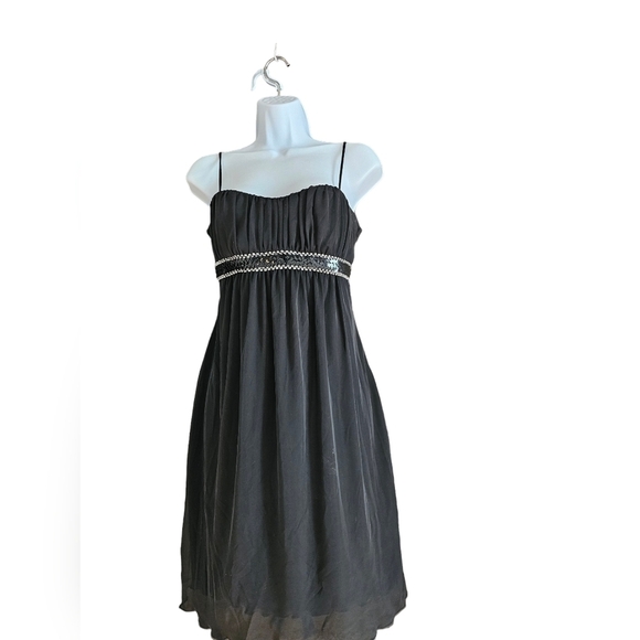 Sweet Storm size large NWOT dress silver and black sequins - Picture 1 of 2